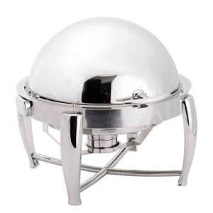 Chafing dish rond en acier inoxydable